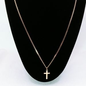 14kt gold filled Cuban necklace & pendant set